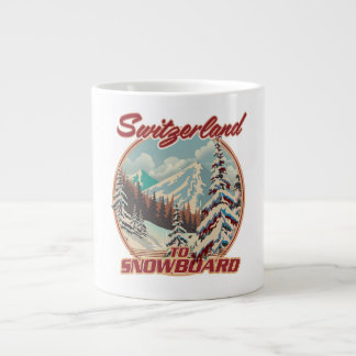 Switzerland to Snowboard Large Coffee Mug