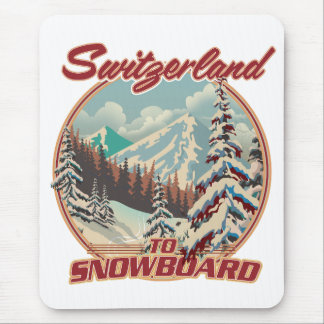 Switzerland to Snowboard Mouse Mat