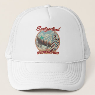 Switzerland to Snowboard Trucker Hat