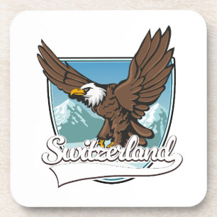 Switzerland Travel Logo Coaster