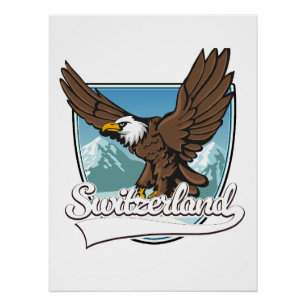Switzerland Travel Logo Poster