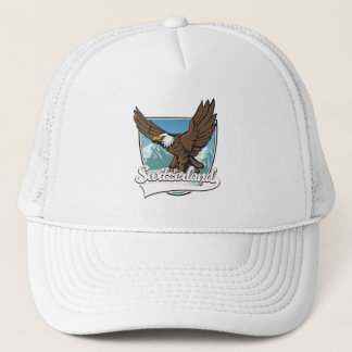 Switzerland Travel Logo Trucker Hat