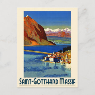 Switzerland Travel Poster Postcard