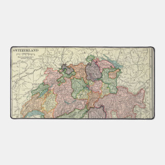 Switzerland Vintage Map Travel Agent Desk Mat