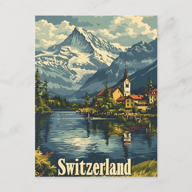 Switzerland vintage postcard (Front)