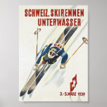 Switzerland Vintage Ski Poster<br><div class="desc">Switzerland Vintage Ski Poster.</div>