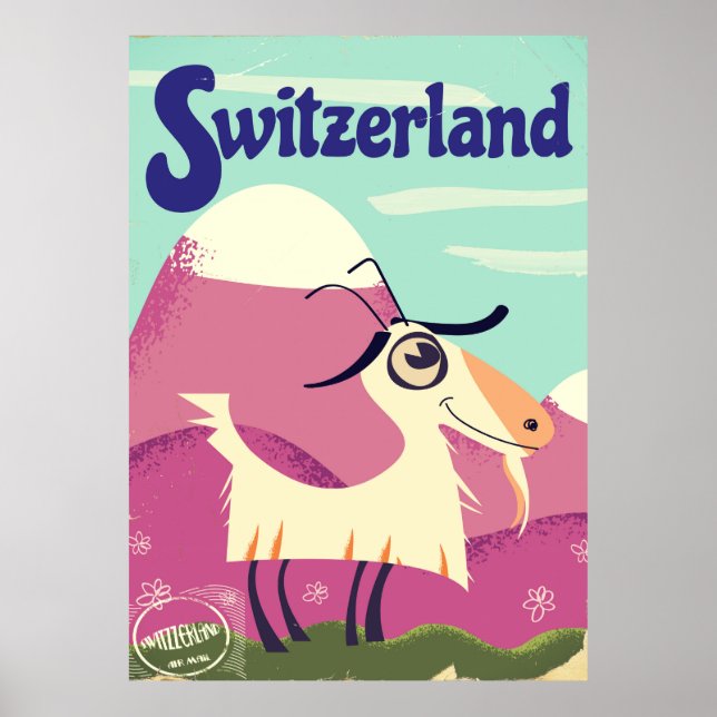 Switzerland Vintage style travel poster (Front)