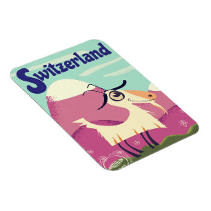 Switzerland Vintage style travel poster Magnet