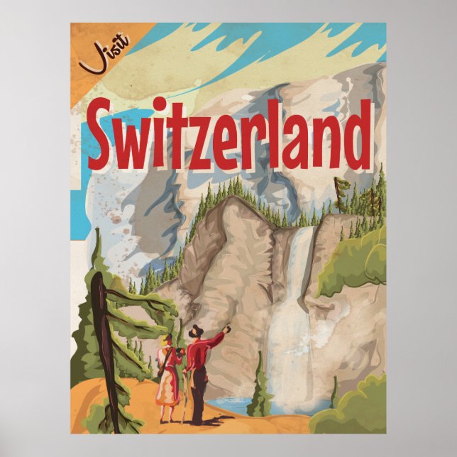 Switzerland Vintage Travel Poster (Front)