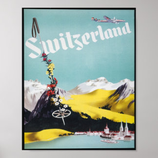 Switzerland Vintage Travel Poster