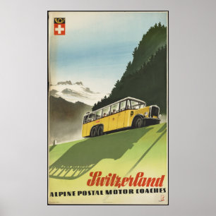 Switzerland Vintage Travel Poster Ad Retro Prints