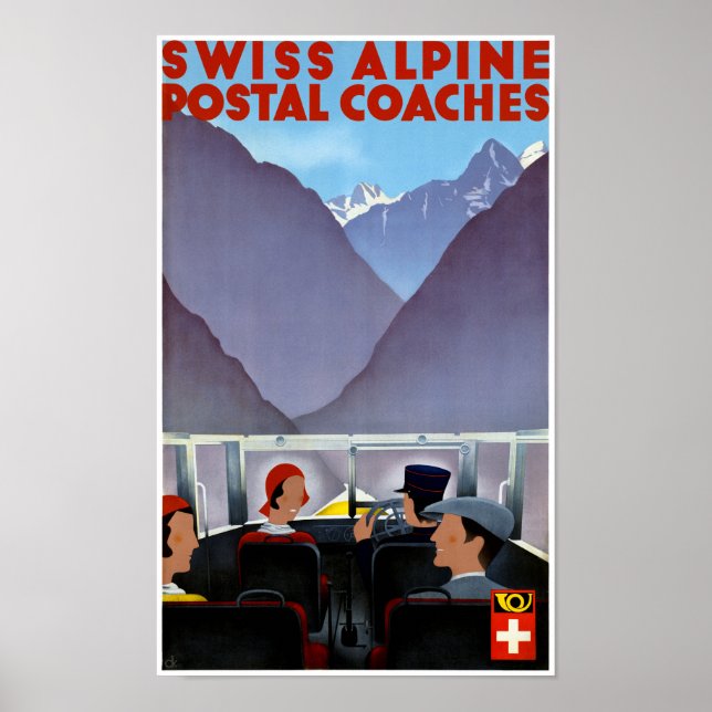 Switzerland Vintage Travel Poster Restored (Front)