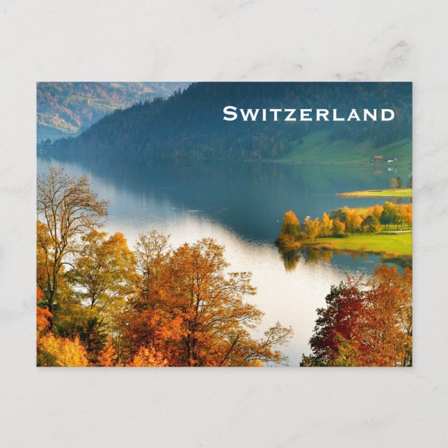 Switzerland Vintage Travel Tourism Add Postcard (Front)