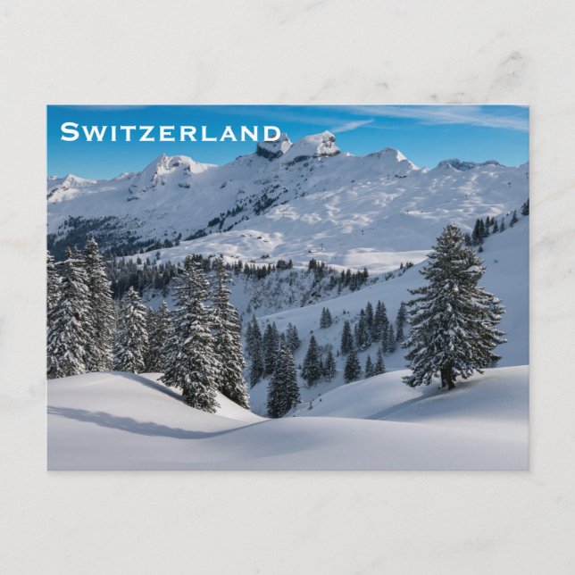 Switzerland Vintage Travel Tourism Add Postcard (Front)