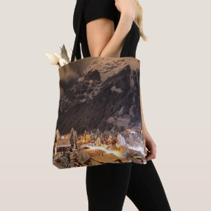 Switzerland winter tote bag