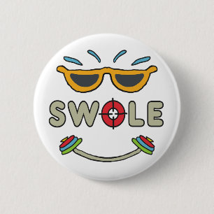 Swole Bodybuilding 6 Cm Round Badge