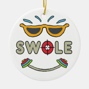 Swole Bodybuilding Ceramic Tree Decoration