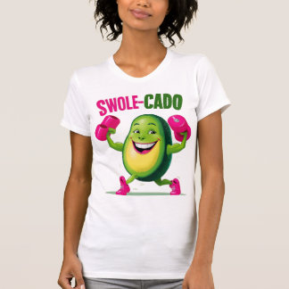 Swole-cado - Funny Weightlifting Avocado Design T-Shirt