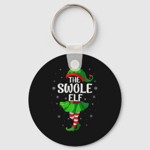 Swole Elf Christmas Girls Women Elf Squad Xmas Fam Key Ring