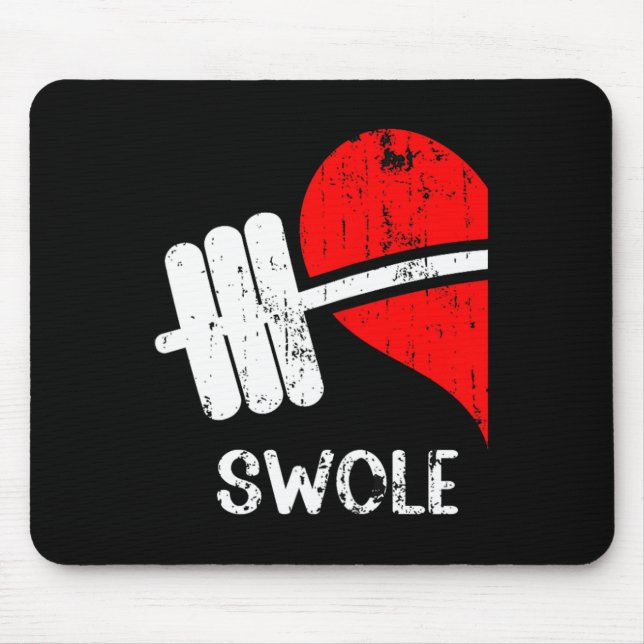 Swole Mates Couples Matching Gym Funny Tee Weightl Mouse Mat (Front)