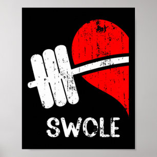 Swole Mates Couples Matching Gym Funny Tee Weightl Poster