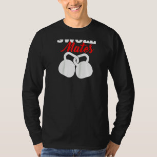 Swole Mates  Couples Weightlifting And Bodybuildin T-Shirt
