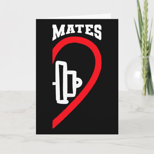 Swole Mates Cute Workout Matching Couples Valentin Card (Front)