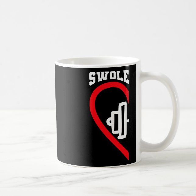 Swole Mates Cute Workout Matching Couples Valentin Coffee Mug (Right)