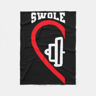 Swole Mates Cute Workout Matching Couples Valentin Fleece Blanket
