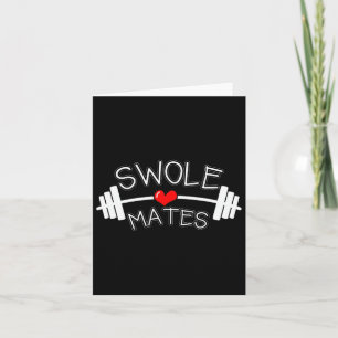 Swole Mates Matching Couples Workout Gym Partner V Card