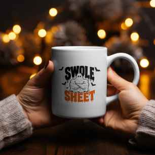 Swole Sheet Halloween Fitness Design Coffee Mug