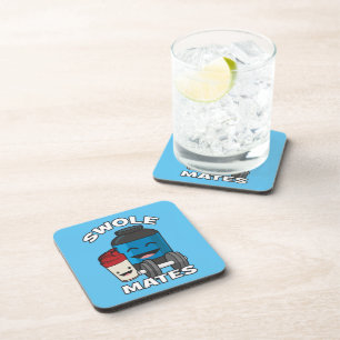 SWOLEMATES Funny Protein Bodybuilding Motivational Coaster