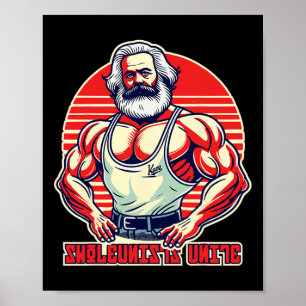 Swoleunists Unite Funny Communist Gym Bodybuilder  Poster