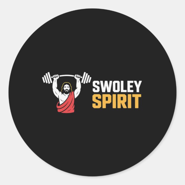 Swoley Spirit Bodybuilding Workout Faith --  Classic Round Sticker (Front)