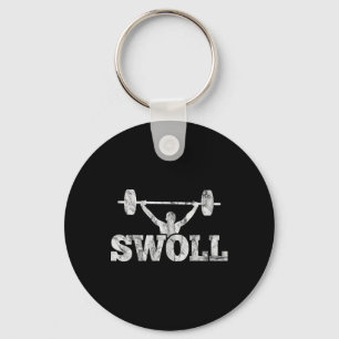 Swoll Funny Muscular Weightlifting And Bodybuildin Key Ring