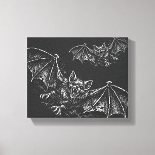 Swooping Bat - by BurnsInHell Canvas Print