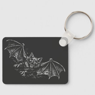 Swooping Bat - by BurnsInHell Key Ring