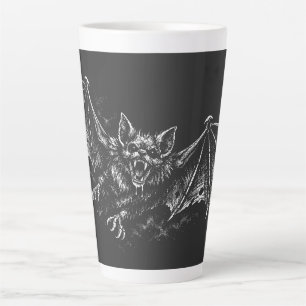 Swooping Bat - by BurnsInHell Latte Mug