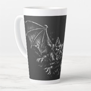 Swooping Bat - by BurnsInHell Latte Mug