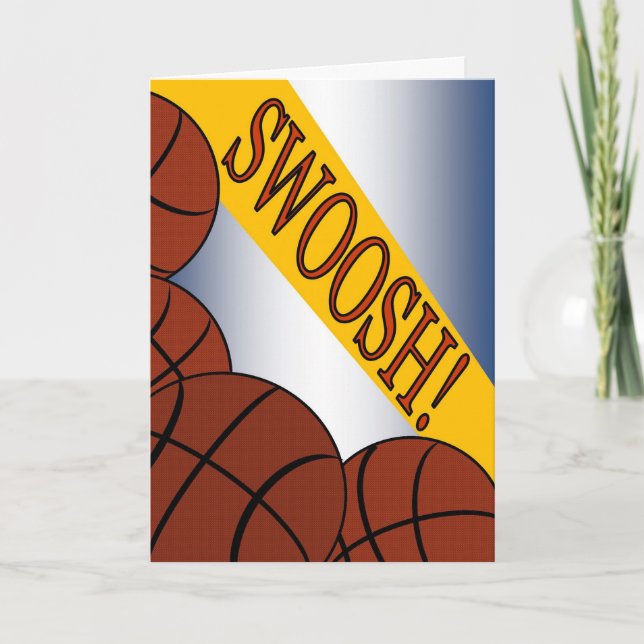 Swoosh! Basketball Success Congrats Card (Front)