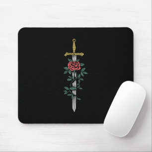 Sword and Rose Mouse Mat