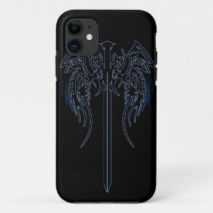Sword and wings tribal cool awesome tattoo art fan iPhone 11 case