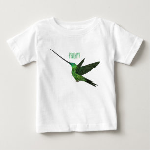 Sword-billed hummingbird cartoon illustration baby T-Shirt