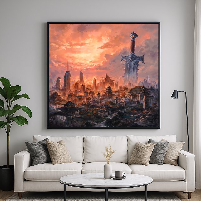 Sword City - Mystical Fantasy Art Design Poster (Creator Uploaded)