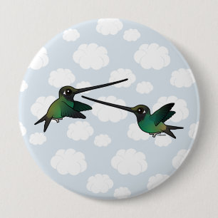 Sword-fighting-Hummingbirds 10 Cm Round Badge