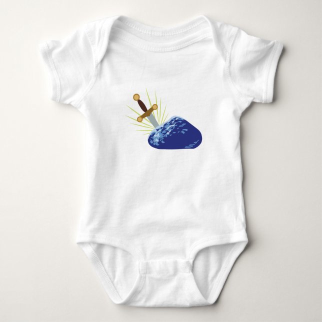Sword In Stone Baby Bodysuit (Front)