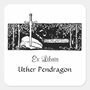 Sword In The Stone Square Sticker