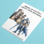 Sword Knight birthday  Card<br><div class="desc">This design was created through digital art. It may be personalised by clicking the customise button and changing the colour, adding a name, initials or your favourite words. Contact me at colorflowcreations@gmail.com if you with to have this design on another product. See more of my creations or follow me at...</div>