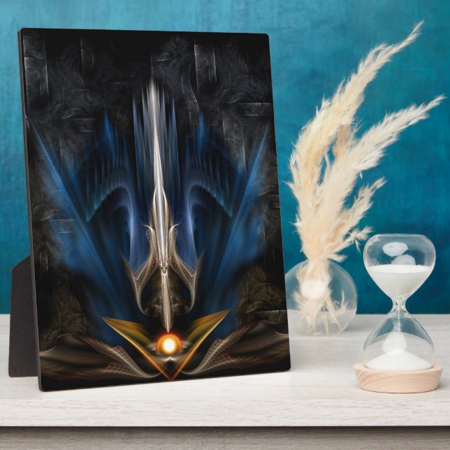 Sword OF Light Fractal Art Plaque (Side)