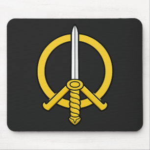 Sword of Peace Emblem - Mediaeval Peace Symbol Log Mouse Mat